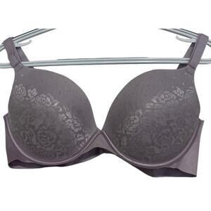 Secret Treasures Women's‎ Purple Lacey Back Smoothing Push Up Bra Size 40C